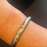 Aquarius Constellation Cuff in Oxidized Silver and 18k Gold with Grey Diamonds