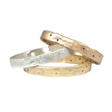 Heavy Oval Bangle in Bronze with 20 Yellow Sapphires