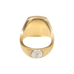 Box Ring in Bronze with Black Sapphires