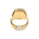 Box Ring in Bronze with Black Sapphires