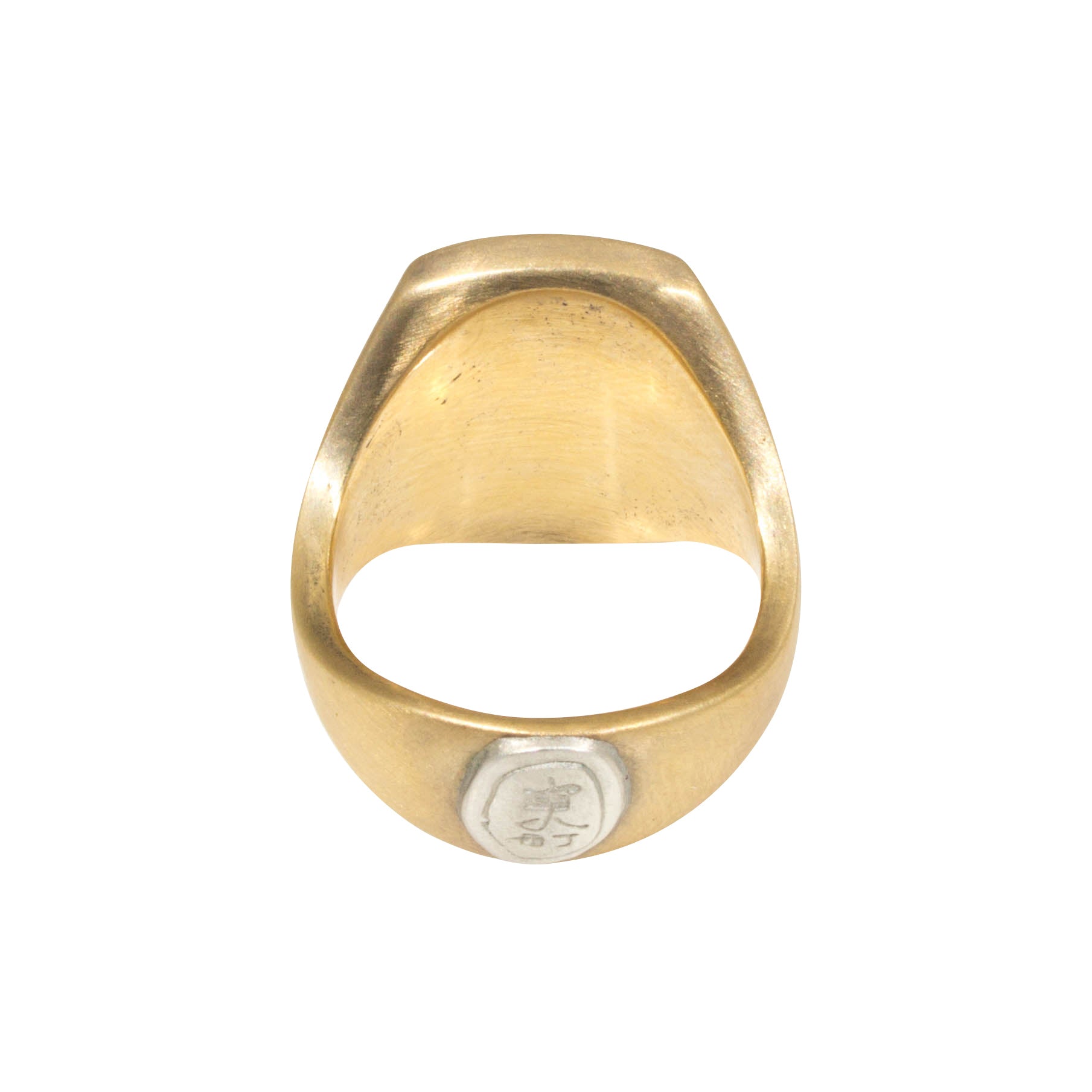 Box Ring in Bronze with Black Sapphires