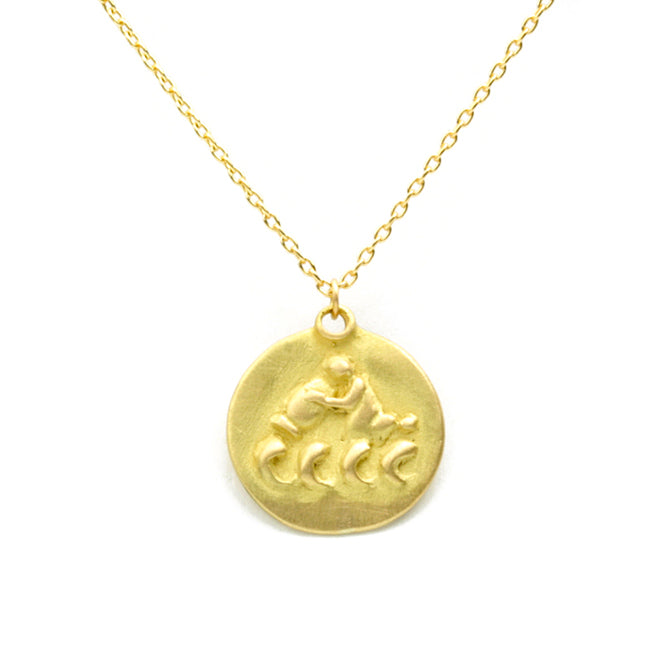 Aquarius Pendant in 18k Yellow Gold Pendant Only