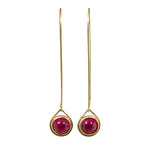 Ruby Spinner Earrings in 18k Yellow Gold