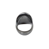 Chrysanthemum Ring with Pale Cognac Diamonds in Oxidized Silver