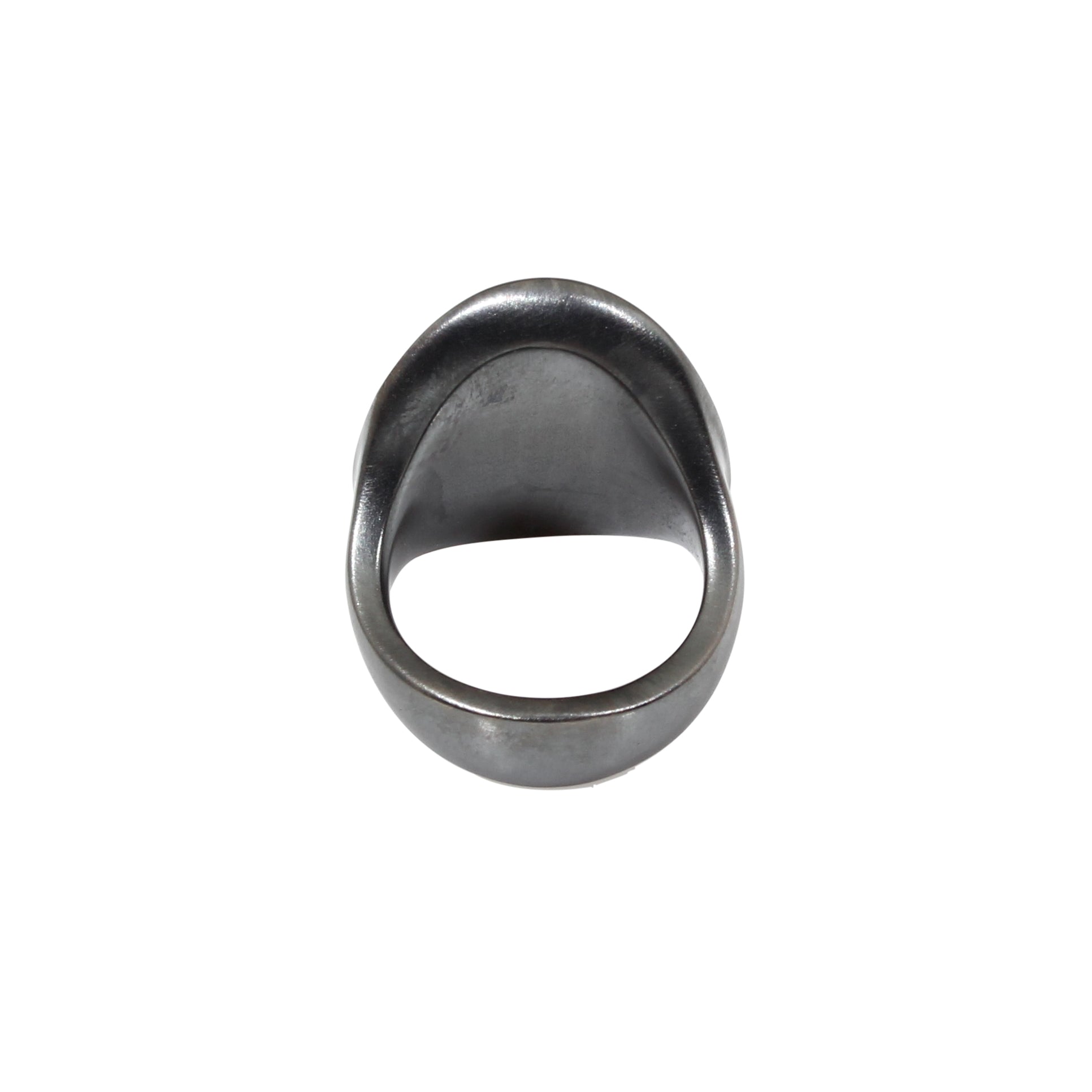 Chrysanthemum Ring with Pale Cognac Diamonds in Oxidized Silver