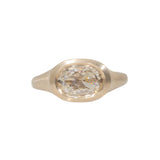 CUSTOM OMC Light Champagne Diamond Ring in 18k Warm White Gold