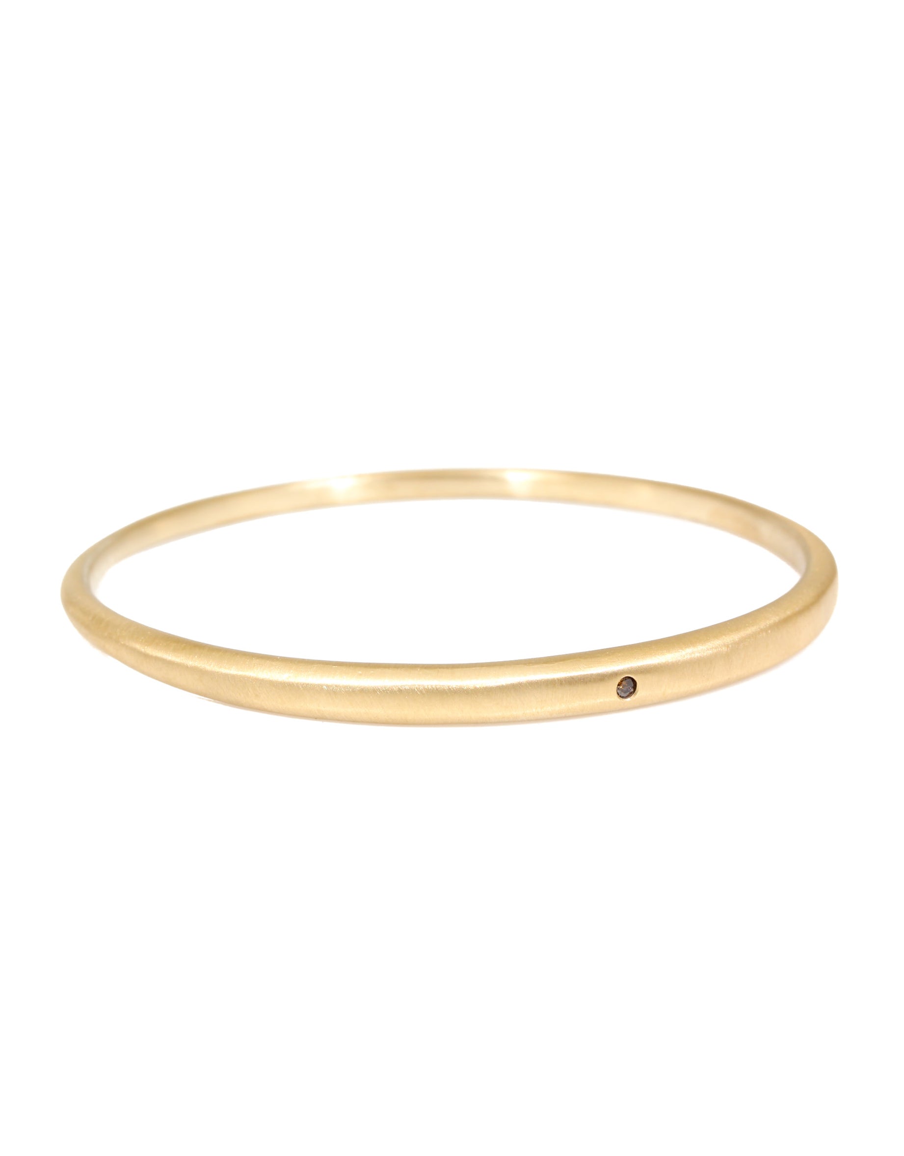 Tapered Bangle with 1.8mm Autumn Diamond in Yellow Bronze S