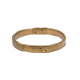 Heavy Oval Bangle in Bronze with 10 Black Sapphires