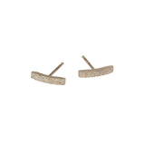 Sand Bar Post Earrings in 14k Palladium White Gold