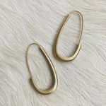 Oval Katachi Hoops in Bronze