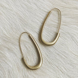 Oval Katachi Hoops in Bronze