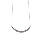 Compressed Sand Bar Necklace in Oxidized Silver