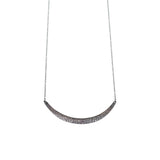Compressed Sand Bar Necklace in Oxidized Silver