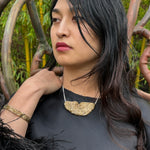 Kinoko Oval Bangle Bracelet in Yellow Bronze