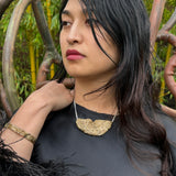 Kinoko Oval Bangle Bracelet in Yellow Bronze