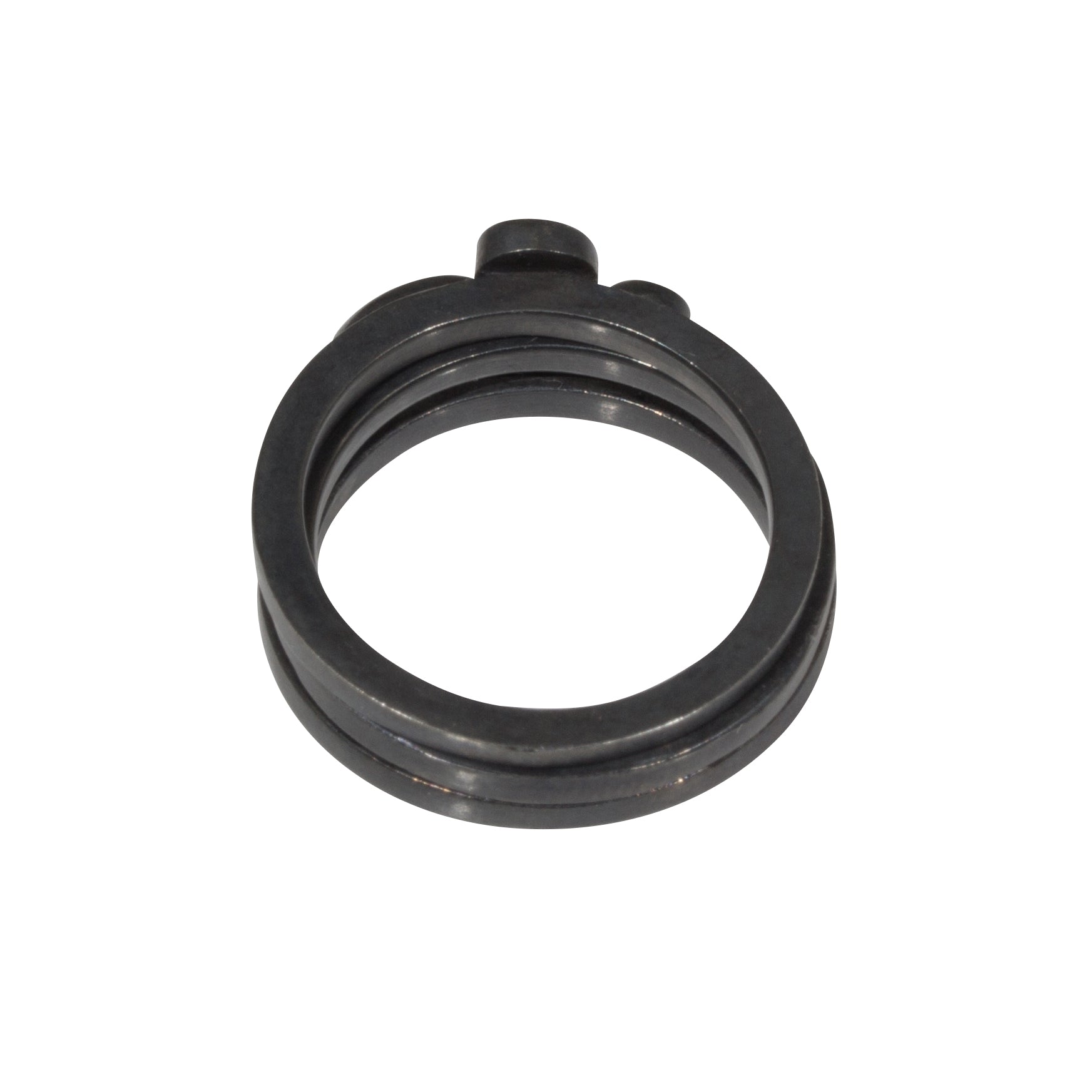 Stacking Circle Rings in Oxidized Silver with Diamonds