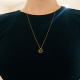 Carnelian Spinner Pendant in 18k Yellow Gold