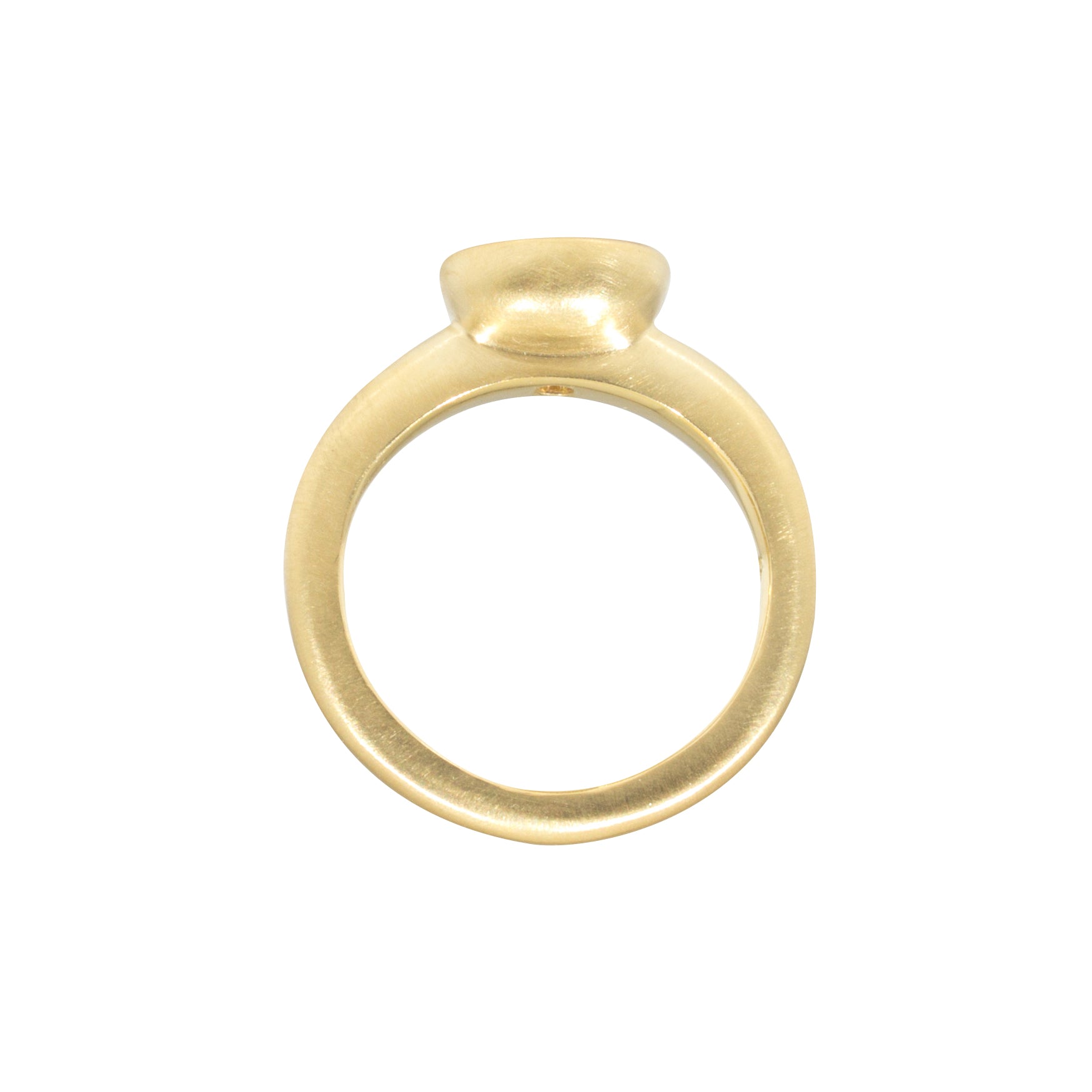Custom Raised Cup Setting with Client's Diamond in 18k Yellow Gold
