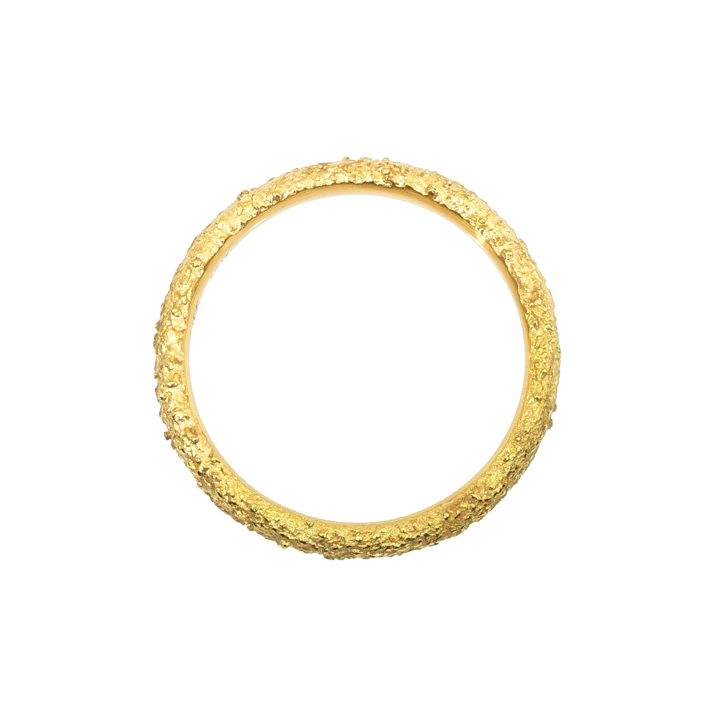 Round Sand Band in 18k Yellow Gold