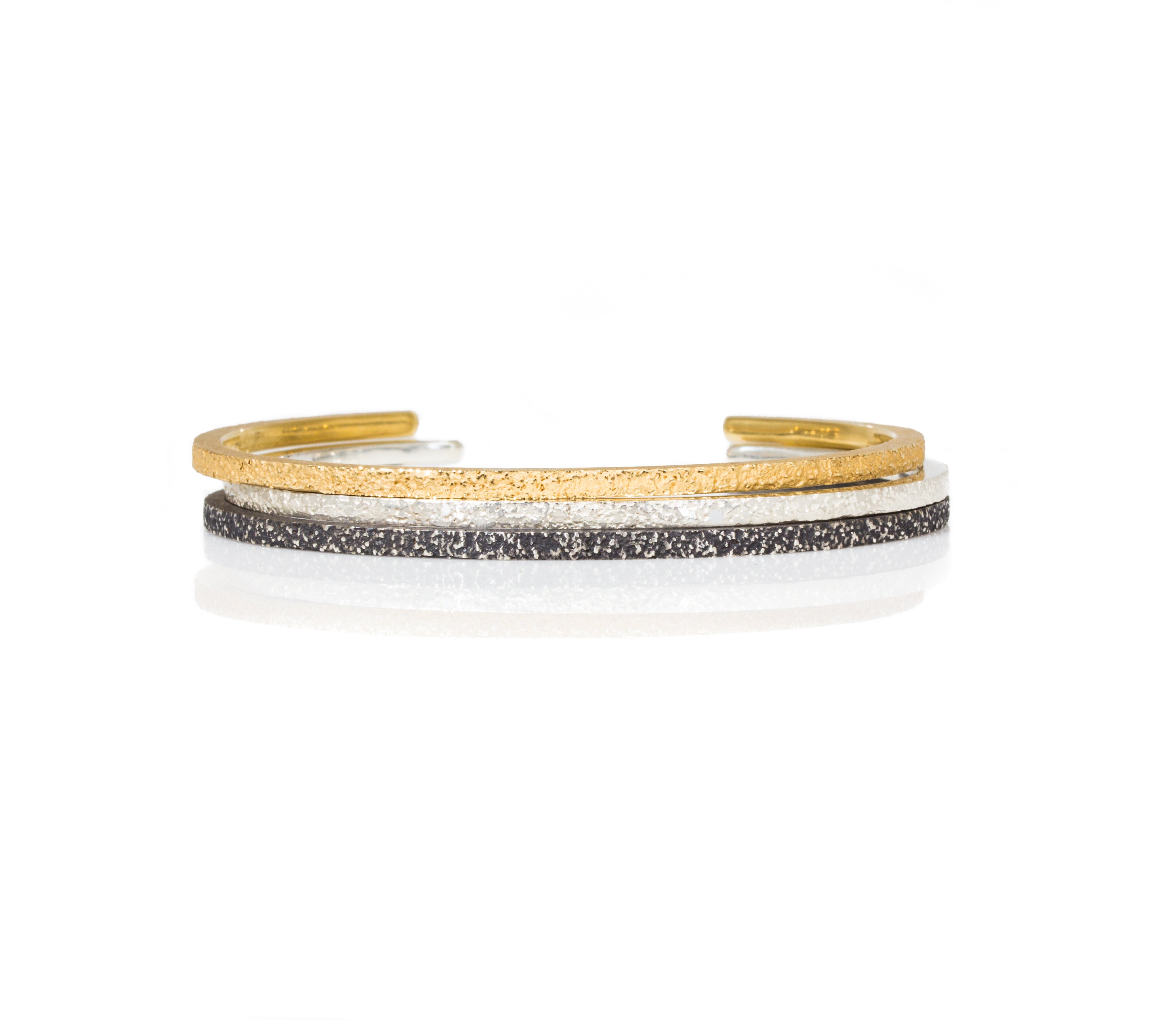 Sand Cuff Bracelet in 18k Yellow Gold