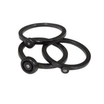 Stacking Circle Rings in Oxidized Silver with Diamonds