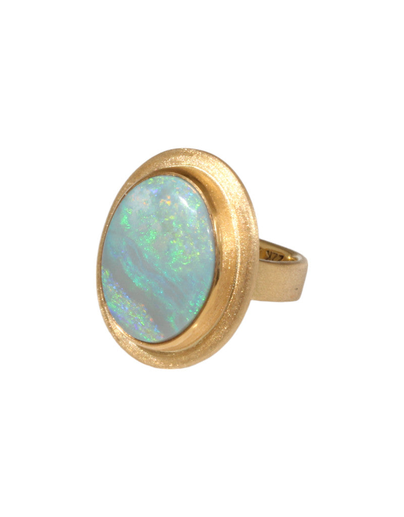 Australian Opal Ring in 22k and 18k Gold