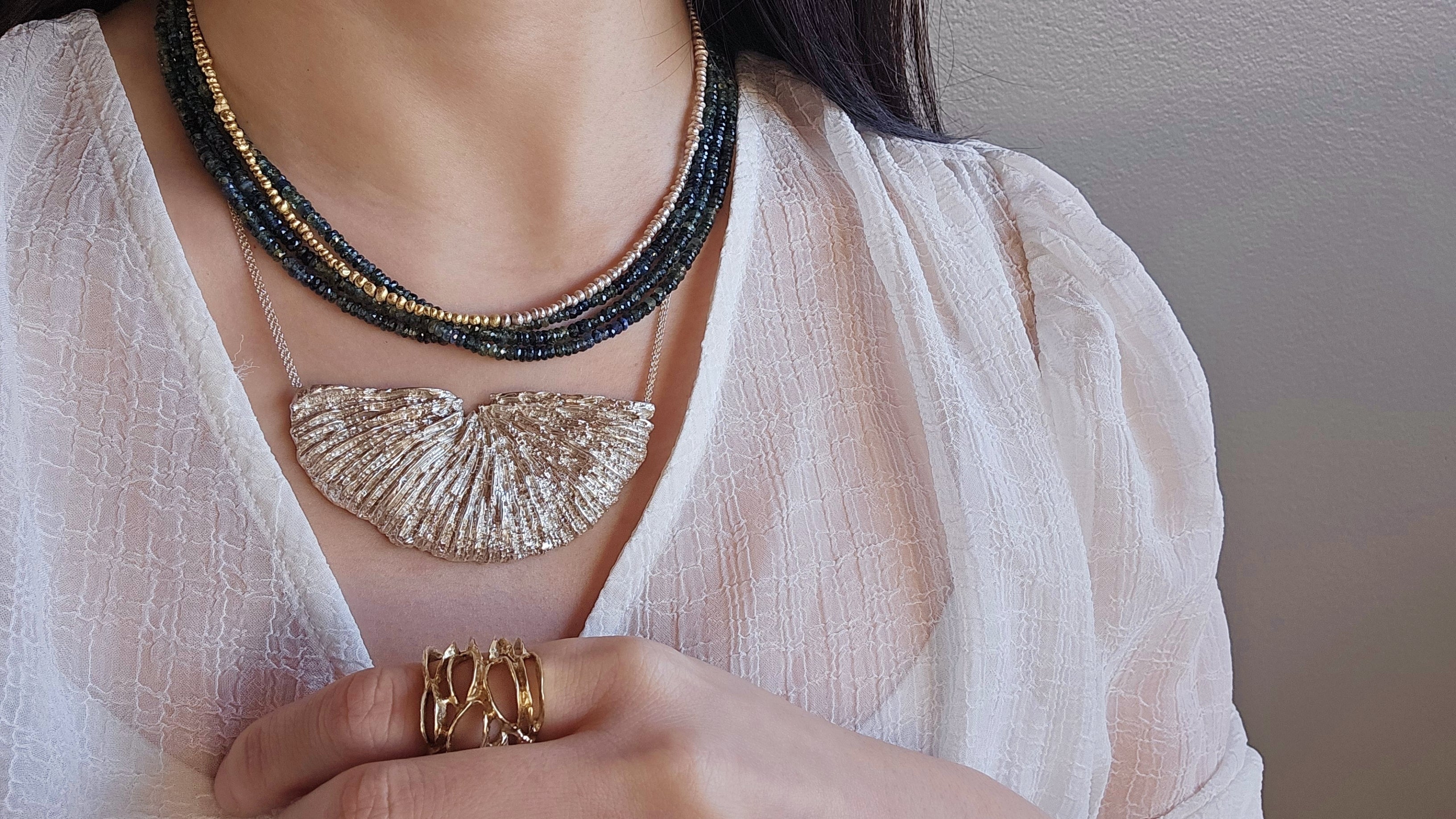 Large Kinoko Necklace in Silver