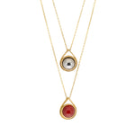 Carnelian Spinner Pendant in 18k Yellow Gold