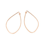 Mussel Hoop Earrings in 14k Rose Gold
