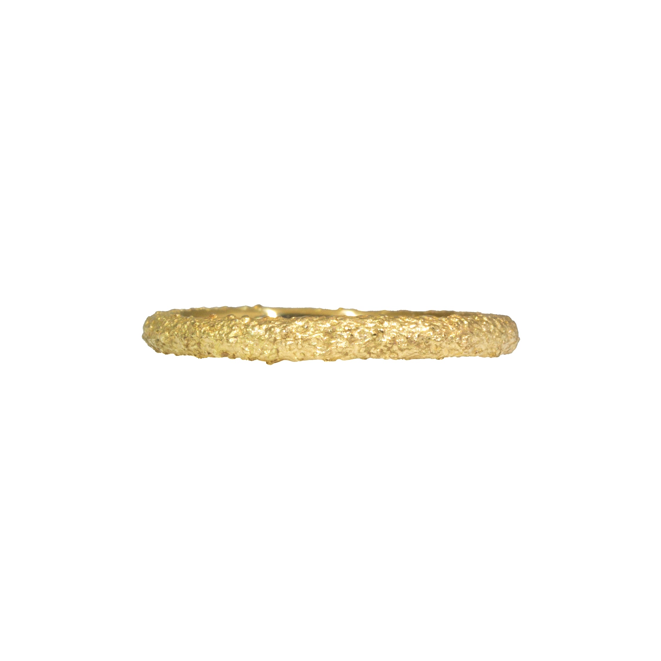Round Sand Band in 18k Yellow Gold