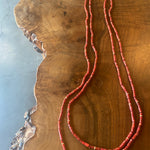 Red Coral Necklace with 18k Gold Beads