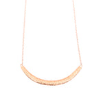 Compressed Sand Bar Necklace in 14k Rose Gold