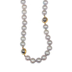 Pearl & Ball Bearing Necklace in 18k and 22k Gold