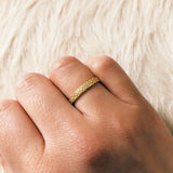 Tapered Sand Band in 18k Yellow Gold