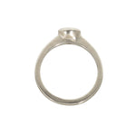 Raised Cup Solitaire with Diamond in 14k White Gold