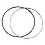 Round Sand Bangle in Silver