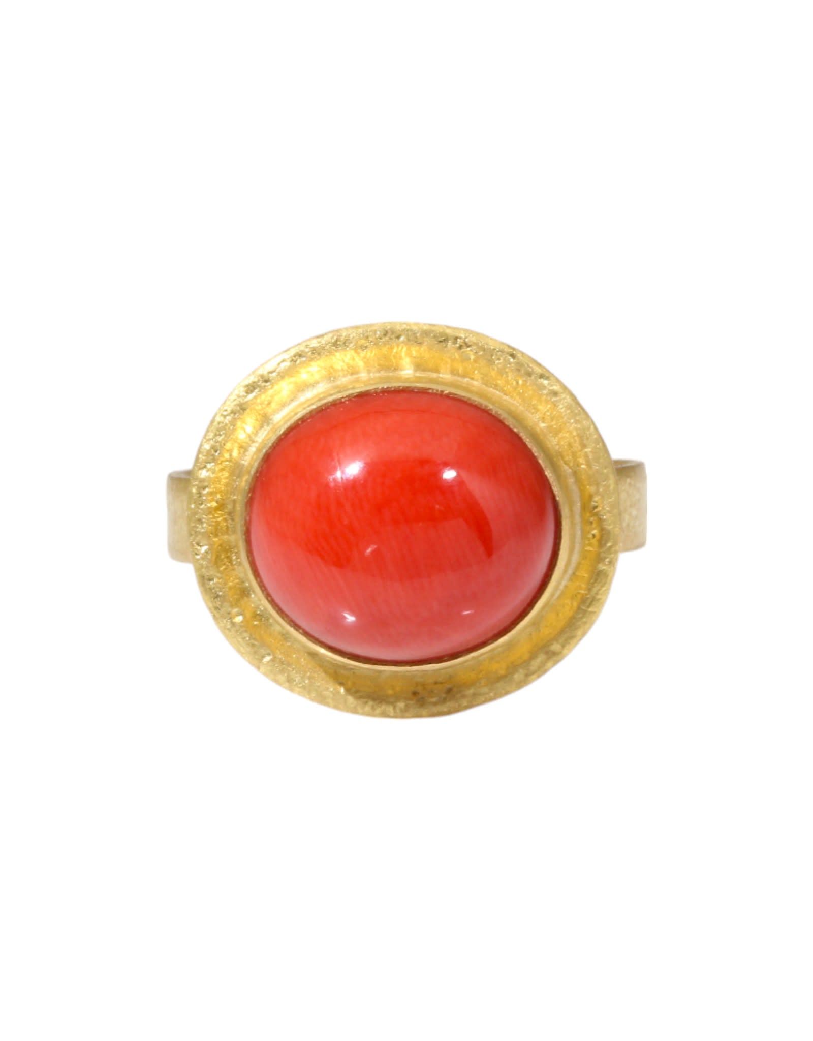 Ancient Style Coral Ring in 22k Gold – Shibumi Gallery