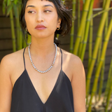 Pearl & Ball Bearing Necklace in 18k and 22k Gold