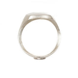 Box Ring in Silver with 18k White Gold Seal