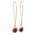 Ruby Spinner Earrings in 18k Yellow Gold