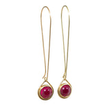 Ruby Spinner Earrings in 18k Yellow Gold