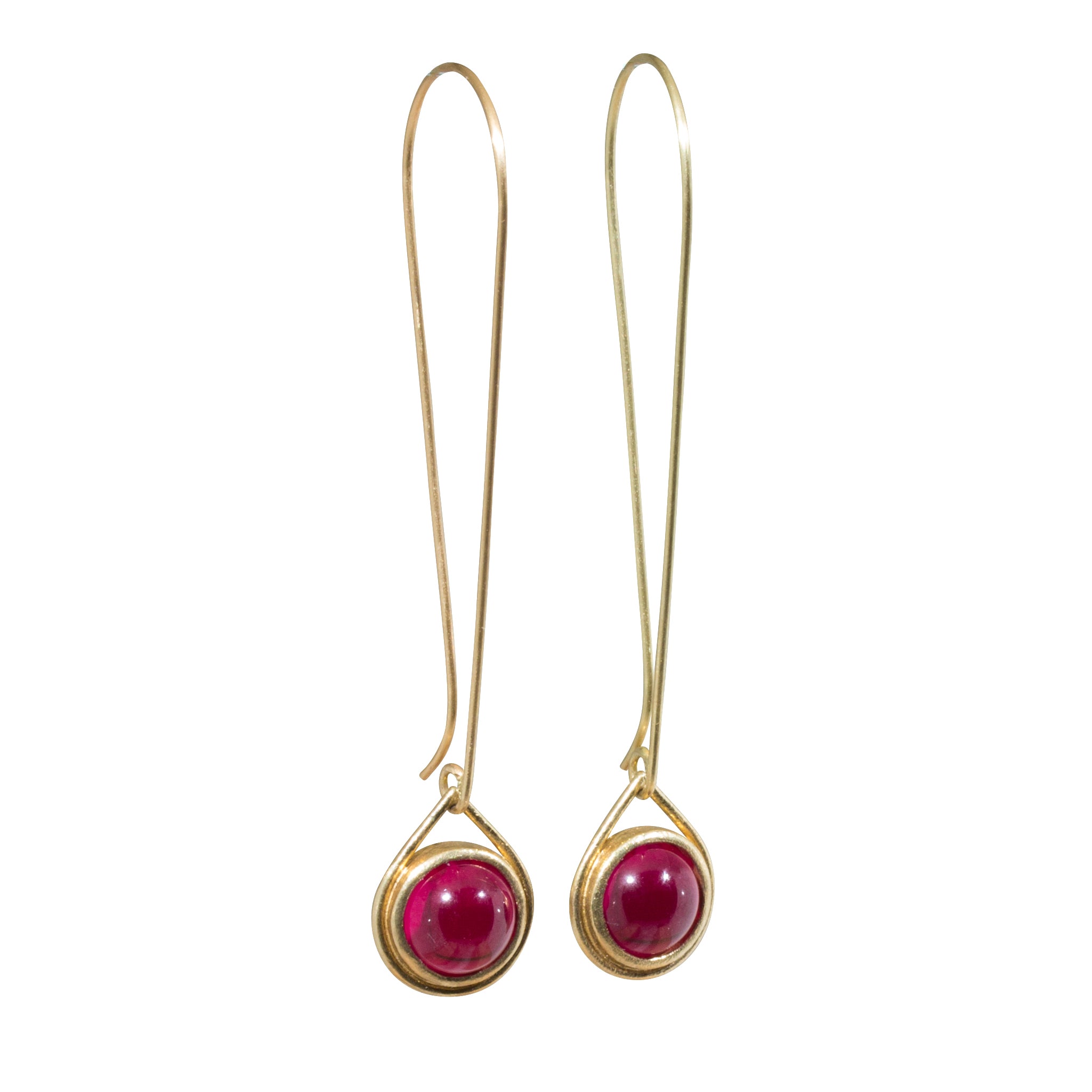 Ruby Spinner Earrings in 18k Yellow Gold