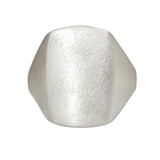 Box Ring in Brushed Silver