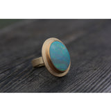 Australian Opal Ring in 22k and 18k Gold