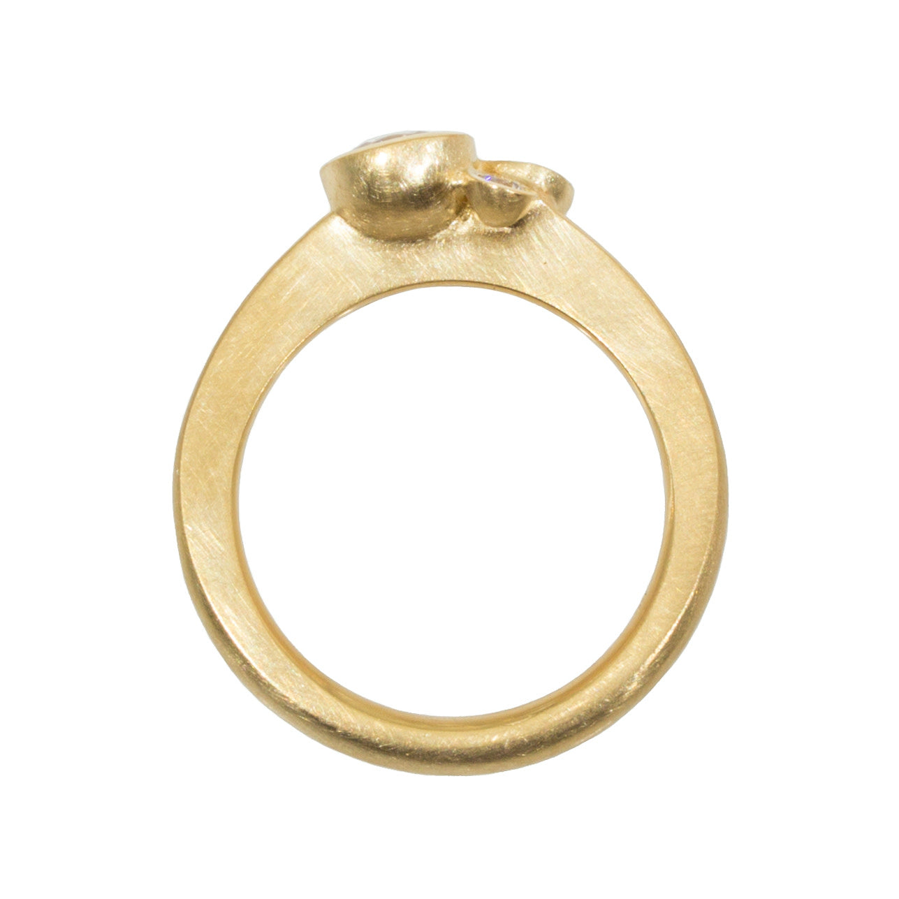Cluster Engagement Ring with Lab-Grown Diamonds in 18k Yellow Gold