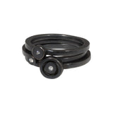 Stacking Circle Rings in Oxidized Silver with Diamonds
