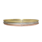 Delicate Tapered Bangle 14k White Gold with White Diamond