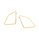 Angle Hoop Earrings in 18k Yellow Gold