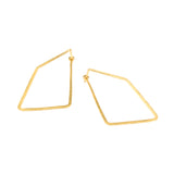 Angle Hoop Earrings in 18k Yellow Gold