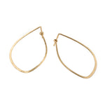 Mussel Hoop Earrings in 14k Yellow Gold